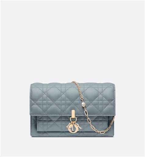 Miss Dior Chain Pouch Cloud Blue Cannage Lambskin